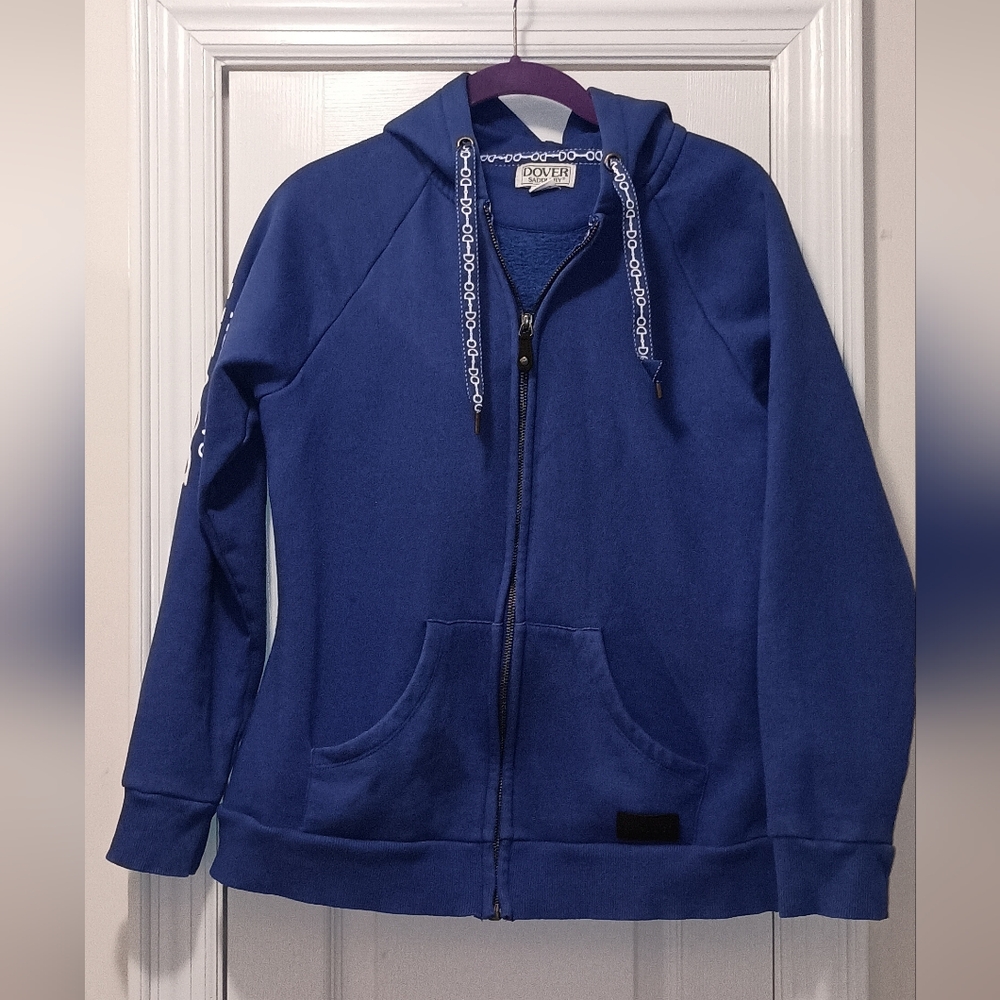 Dover Saddlery Royal Blue Full Zip Up fleece Jacket Women's Medium